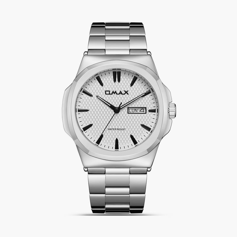 OMAX ساعة أومكس فضية أنالوج للرجال - Image 1