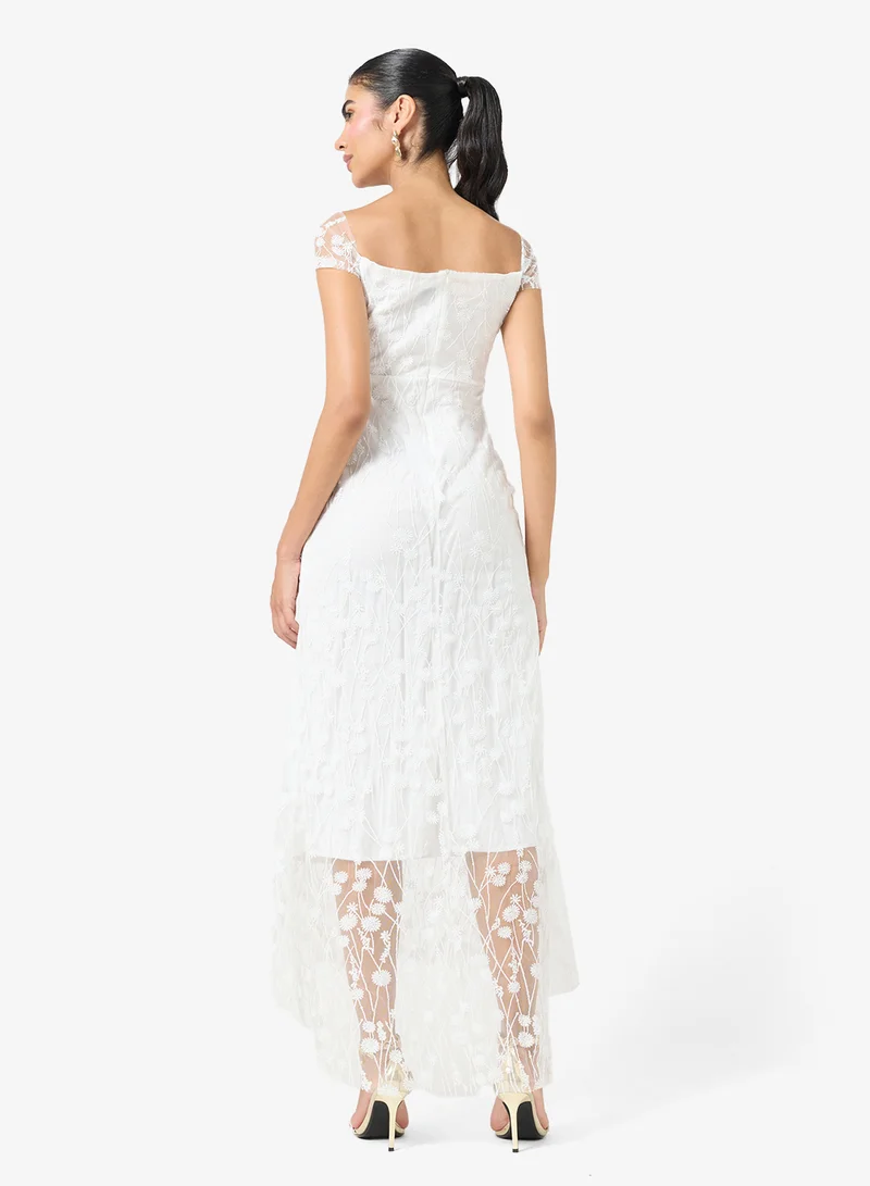 Ella Limited Edition  Off Shoulder Lace Dress for Women | Best Price UAE