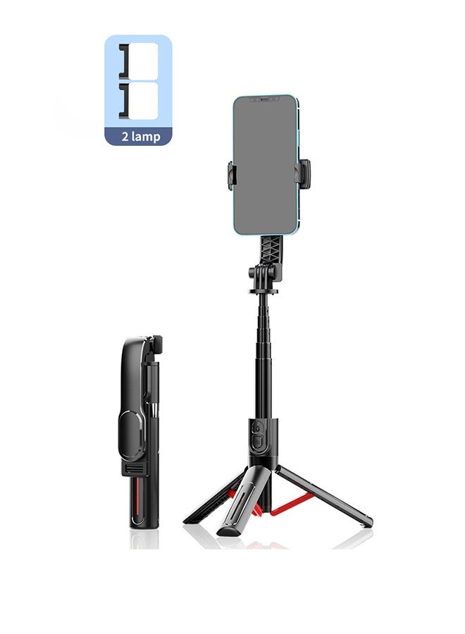 Joshberg Selfie Stick,Portable Selfie Stick Tripod,Phone Stabilizer Extendable to 90cm, 360°Rotating Multifunctional Phone Holder with Wireless Remote Control and Two LED Light Suitable for All Cell Phones - Image 1