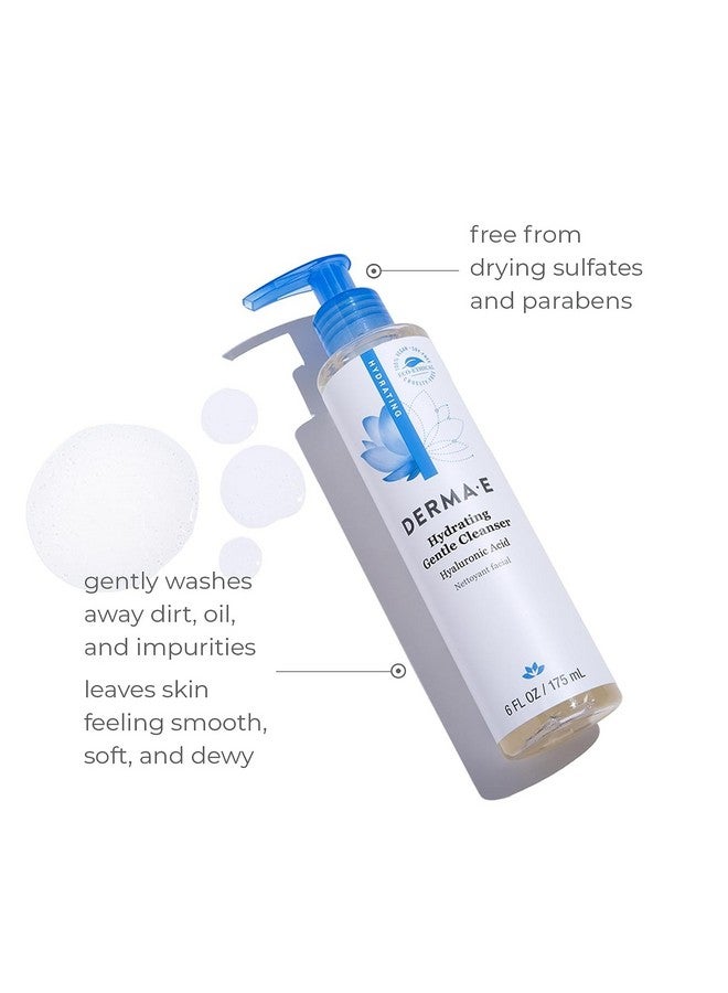 derma-e Ermae Hydrating Gentle Cleanser With Hyaluronic Acid Moisturizing Facial Cleanser Tones Moisturizes & Improves Skin Texture Gently Exfoliating Face Wash 6 Fl Oz - Image 3