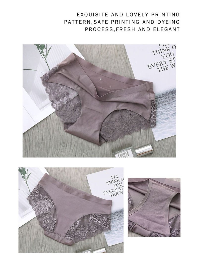 6-Pack Mid Waist Panty Hipster Panties With Lace Multicolor  - Image 3