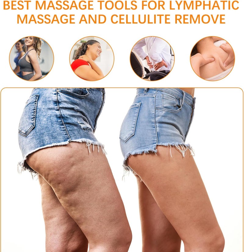 AICNLY 2in1 Wood Therapy Massage Tools for Body Shaping Lymphatic Drainage Massager Maderoterapia kit Wooden Massage Roller AntiCellulite Massager Body Sculpting Tools Set - Image 5