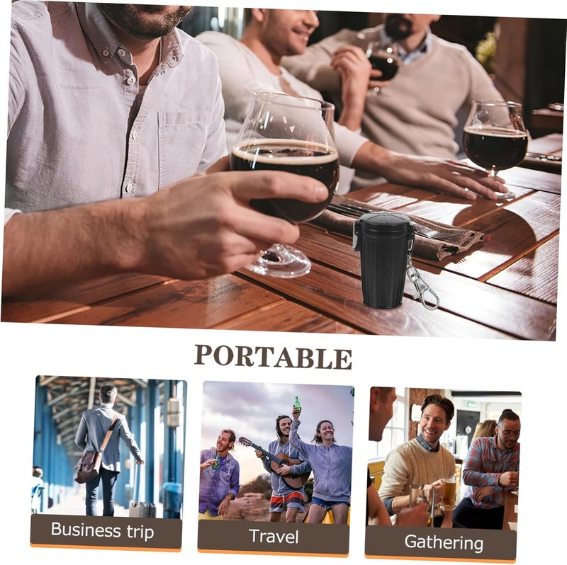 Hemobllo Portable Ashtray Keyring Trash Lid Mini Waste Bin Sealed Smoke Removing Ashtray - Image 3