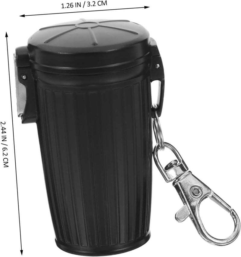 Hemobllo Portable Ashtray Keyring Trash Lid Mini Waste Bin Sealed Smoke Removing Ashtray - Image 2