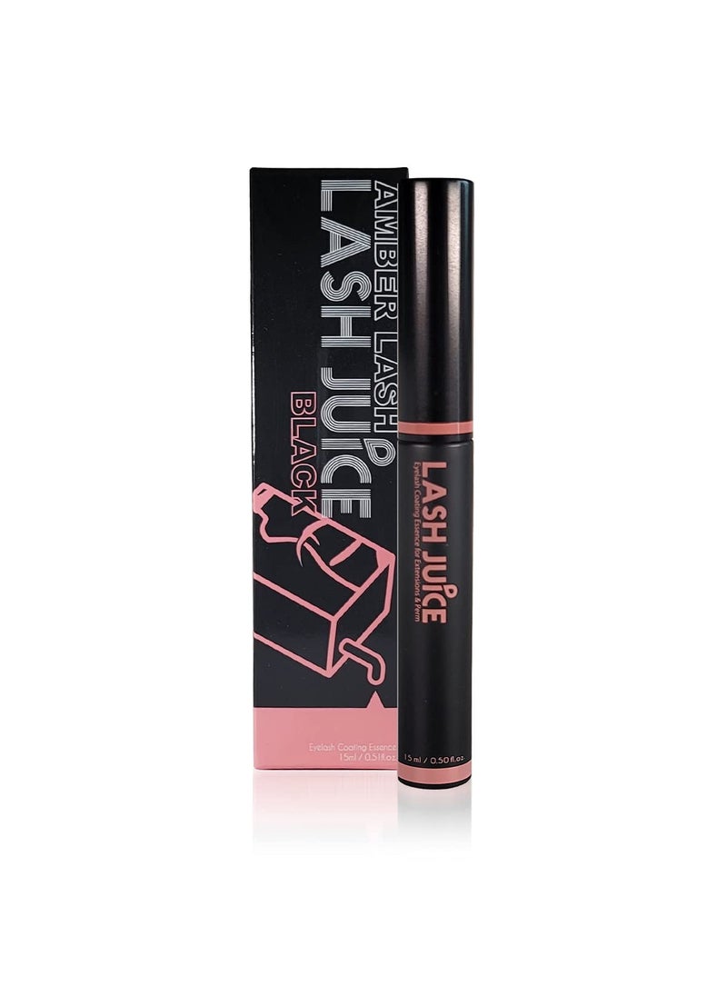 Amber Lash Lash Juice by Amber Lash, 3-in-1 Coating Sealant for Eyelashes with Lash Extensions and or Lash Lift Perm, Lash Serum to Protect, Nourish and Promote Healthy Thicker Fuller (Black) 