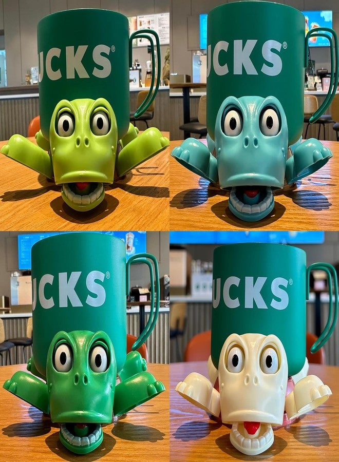 JOD® Turtle Cup Holder,Turtle Coaster with Funny Expression, 4 PCs Cup Holder with Liftable Limbs & Expressive Face for Turtles,Tortoise Lover Gag Gifts Home Decor(4pc-Light Green Green Blue Pink) - Image 1
