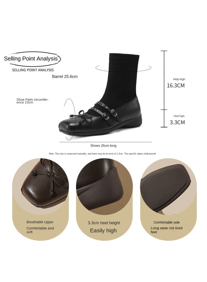 SAFIYA Saturday Brand Boots Women's Autumn 2025 New Versatile Ankle Boots Cotton Shoes Casual Fashion Boots Women's Boots - Image 5