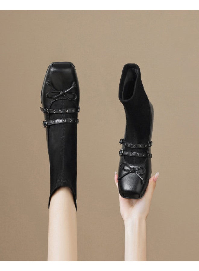 SAFIYA Saturday Brand Boots Women's Autumn 2025 New Versatile Ankle Boots Cotton Shoes Casual Fashion Boots Women's Boots - Image 1