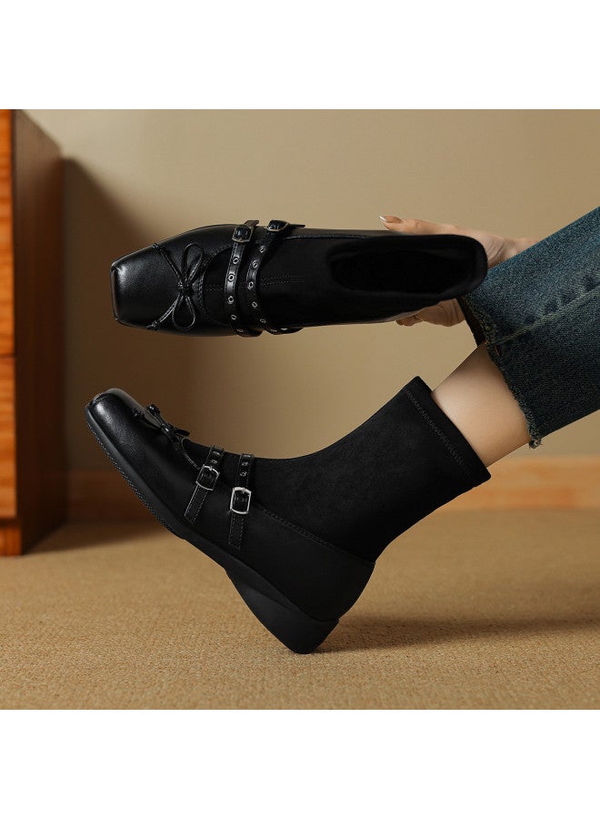 SAFIYA Saturday Brand Boots Women's Autumn 2025 New Versatile Ankle Boots Cotton Shoes Casual Fashion Boots Women's Boots - Image 4