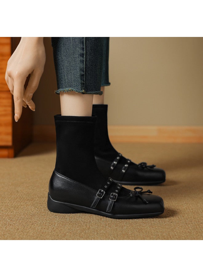 SAFIYA Saturday Brand Boots Women's Autumn 2025 New Versatile Ankle Boots Cotton Shoes Casual Fashion Boots Women's Boots - Image 3