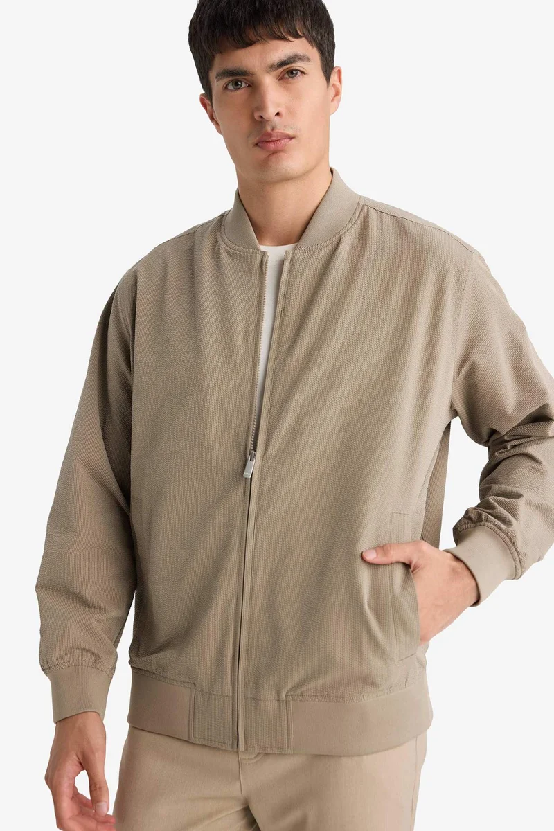 Defacto Slim Fit Lined Crinkle Jacket