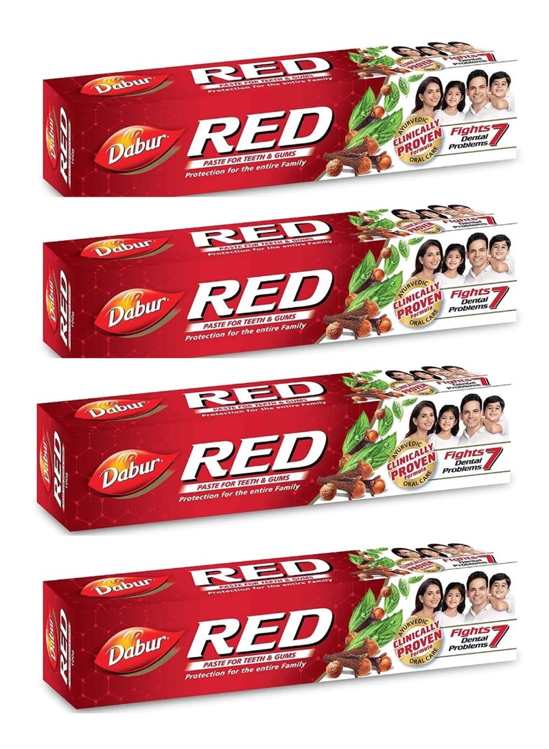 دابر دابور معجون اسنان ريد ايورفيدا، 200 غرام، مضاد للبكتيريا 3+1 - Image 1