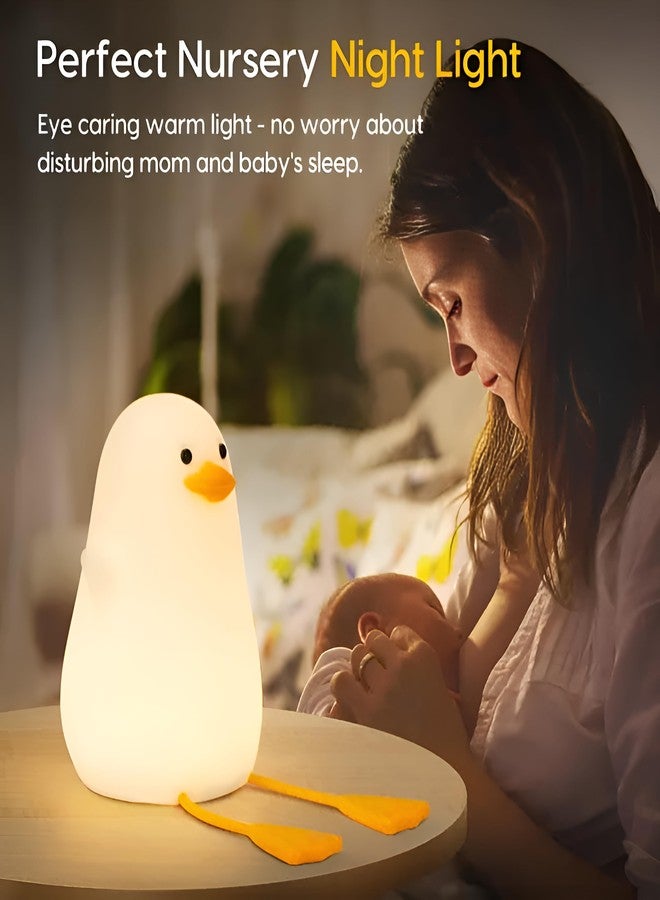 GAMIZMO Night Lamp for Bedroom, Cute Lamp, Night Lamp for Kids, Silicone Lamp, Cute Night Lamp, Birthday Gifts, Lamp for Kids, Light Lamp, Diwali Christmas Light, Rechargeable (Duck) - Image 3