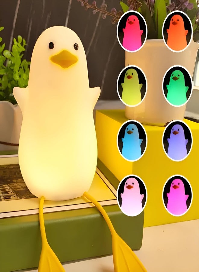 GAMIZMO Night Lamp for Bedroom, Cute Lamp, Night Lamp for Kids, Silicone Lamp, Cute Night Lamp, Birthday Gifts, Lamp for Kids, Light Lamp, Diwali Christmas Light, Rechargeable (Duck) - Image 2
