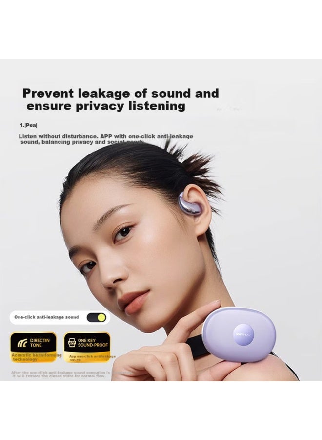 Soaiy [sound Quality 0 Negative Reviews | Over 100,000 Sold] Mo1 Earphones Bluetooth Over-ear Air-bone Conduction Not In-ear Long Battery Life Music Sports Compatible With Apple Huawei Xiaomi White - Image 3