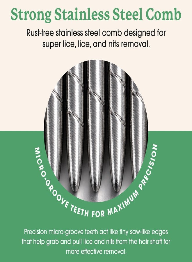 MAYDAY Lice Fighting Comb – Stainless Steel Nit & Lice Removal Comb for Kids & Adults – Microgroove Teeth Remove Super Lice, Lice Eggs and Lice – Gentle on Scalp, Durable & Reusable - Image 4