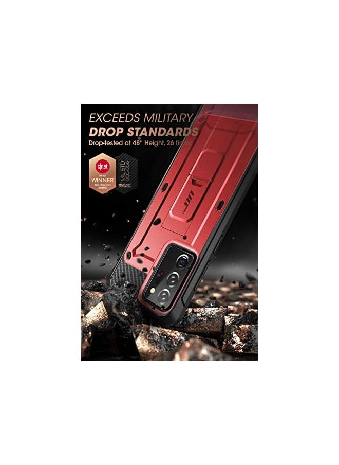 SupCase - SUPCASE Unicorn Beetle Pro Series Case for Samsung Galaxy Note 20 Ultra (2020 Release), Full-Body Rugged Holster & Kickstand Without Built-In Screen Protector (Metallic Red) - Image 1