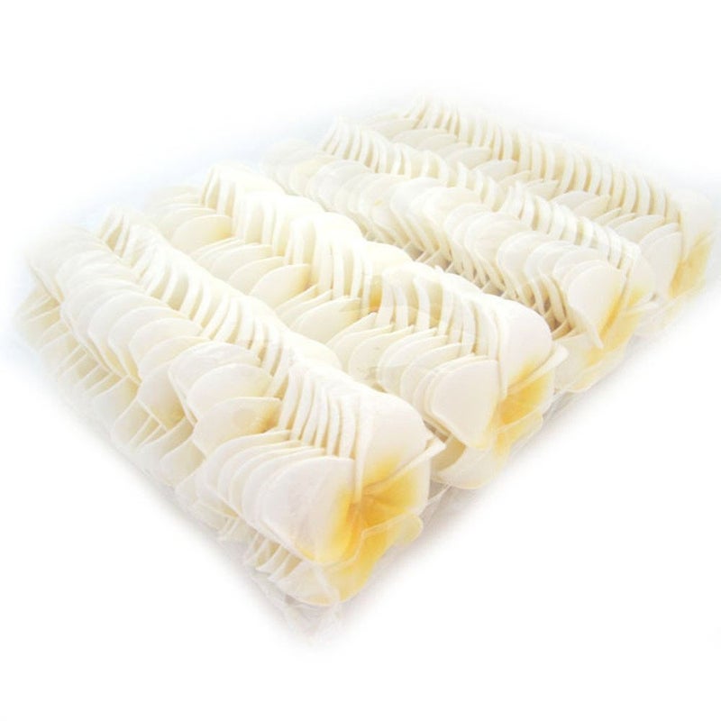 Pursuestar Pursuestar 100Pcs White Foam Hawaiian Frangipani Artificial Plumeria Flower Petals Cap Hair Hat Wreath Floral DIY Home Wedding Decoration 5cm  - Image 4