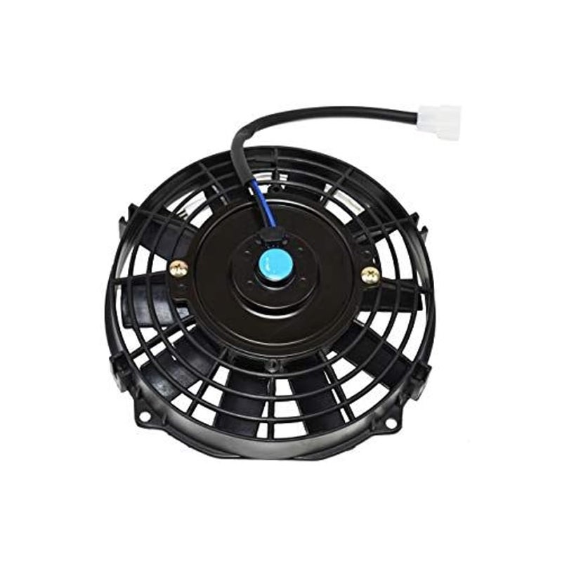 A-Team Performance Universal 8-Inch Radiator Cooling Fan Type 120021-12 V, Black - Reversible Blades & 1700 CFM Cooling Fan - Battery-Operated Portable Units for Garage & Bedroom - Image 1