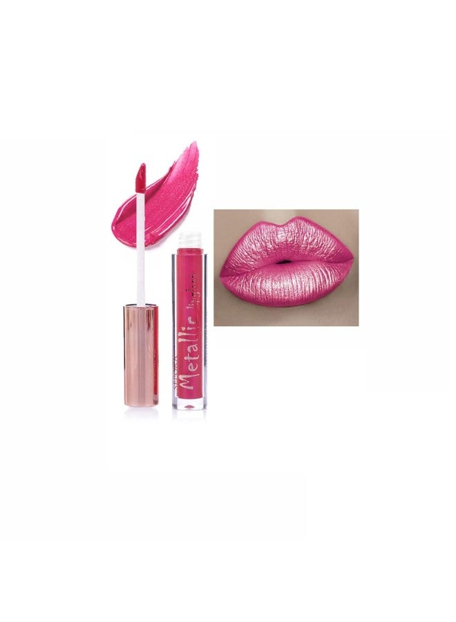klarako Matte Metallic Lip Gloss Long Lasting Waterproof Strong Pigmented Not Stick Cup  Shimmer Liquid Lipstick Makeup for Women - Image 1
