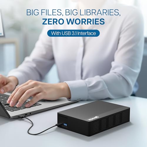 Geonix PowerShell S7 2TB External Hard Drive 3.5" USB 3.1 SATA HDD with 12V External Power Adapter, Up to 5Gbps UASP, Shockproof, PC/Mac/Laptop/Xbox Compatible, 3-Year Warranty (Black) - Image 3
