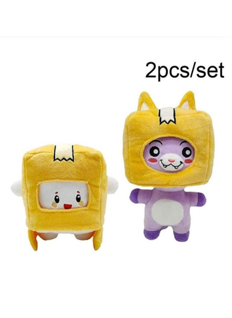 2pc Lankybox Rocky Plush Toys Cartoon Anime Boxy Foxy Stuffed Plush Doll  - Image 1