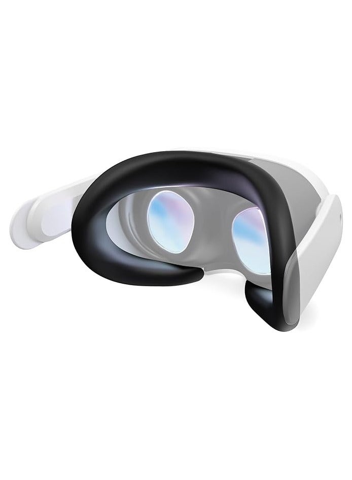 بروماس غطاء وسادة وجه من السيليكون من Promass VR لملحقات سماعات الرأس Quest 3، قناع وسادة وجه VR لسماعات الرأس Quest 3 (أسود) - Image 1