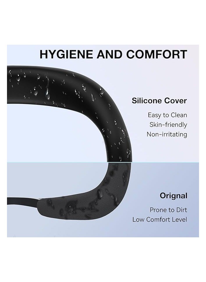 بروماس غطاء وسادة وجه من السيليكون من Promass VR لملحقات سماعات الرأس Quest 3، قناع وسادة وجه VR لسماعات الرأس Quest 3 (أسود) - Image 4