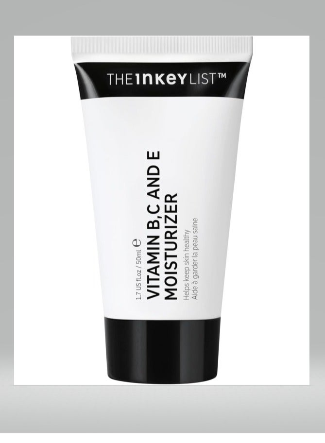 The INKEY List Vitamin B, C and E Moisturiser 50ml, Lightweight Moisturising Face Cream, AM/PM Skincare, Vegan Friendly, Suitable For All Skin Types