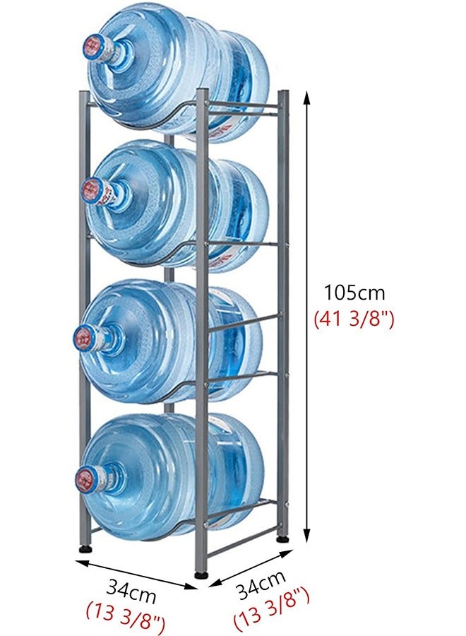 JCB CHIC 5 Gallon Water Jug Holder, 4 Tier Water Bottle Stand, Heavy Duty Water Dispenser Rack with 4 Slots for Gallon Jugs, Detachable Water Storage Shelf Organizer for Home Living Room Office - Image 2