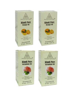 Geranium & Orange Essential Oil 15 Ml (Pack Of 4)