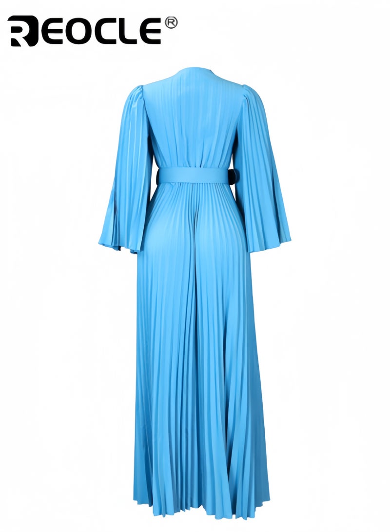 ريوكل تنورة نسائية طويلة مع حزام - Image 3