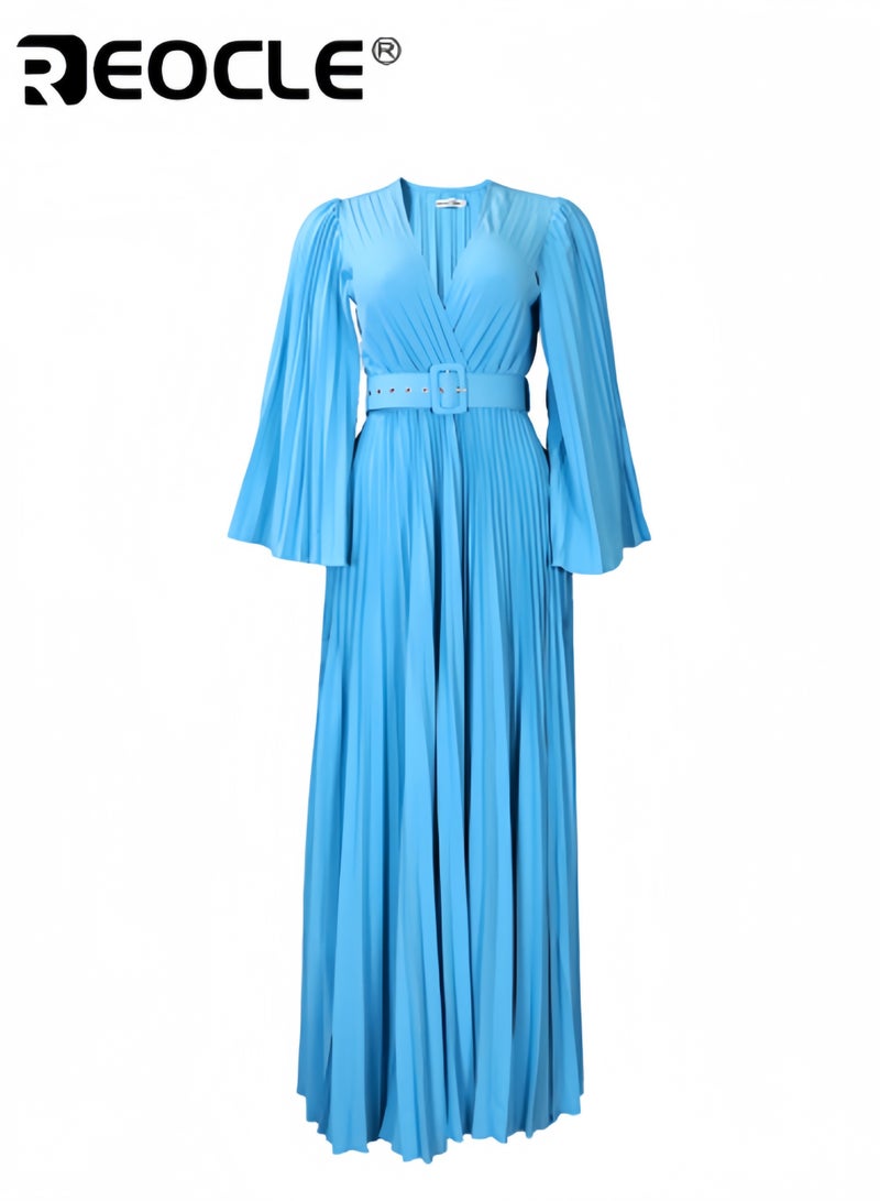 ريوكل تنورة نسائية طويلة مع حزام - Image 2