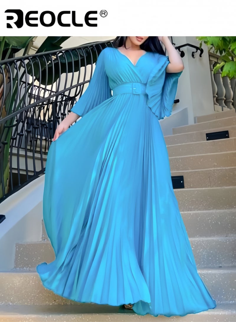 ريوكل تنورة نسائية طويلة مع حزام - Image 1