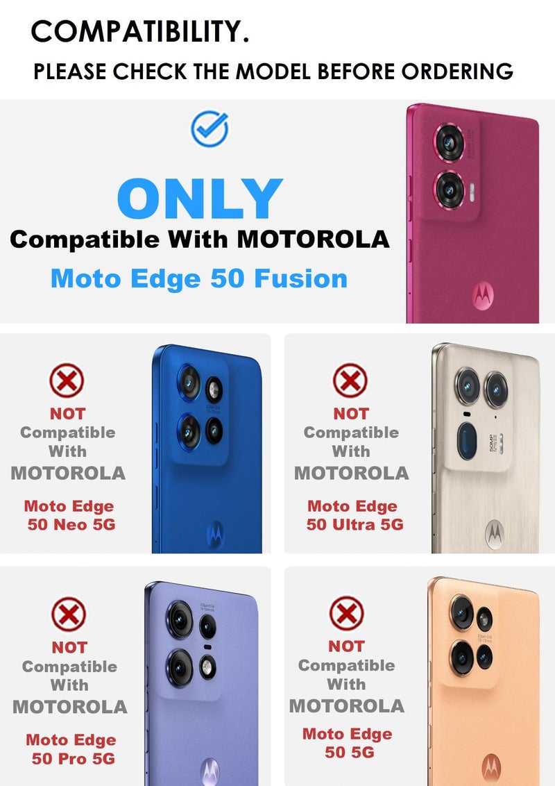 RIGGEAR Shockproof Sleek Hybrid Armor Back Cover Case Compatible with Motorola Moto Edge 50 Fusion/Moto G96 5G (Smoke Black Matte PC + Black TPU Bumper) - Image 2
