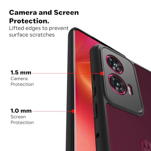 RIGGEAR Shockproof Sleek Hybrid Armor Back Cover Case Compatible with Motorola Moto Edge 50 Fusion/Moto G96 5G (Smoke Black Matte PC + Black TPU Bumper) - Image 5