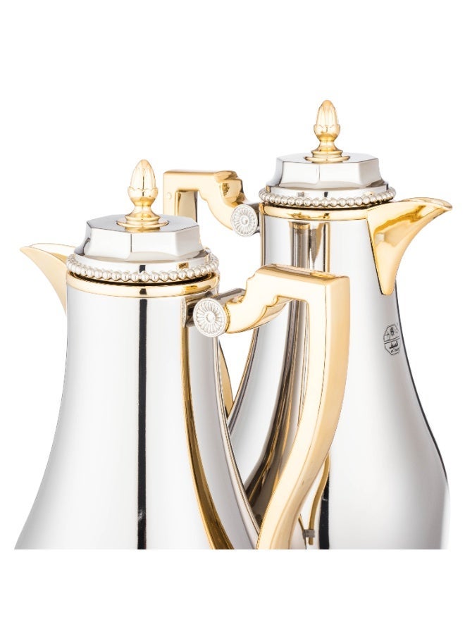 السيف  "✨ السيف طقم ترامس شدن – 2 قطعة للشاي والقهوة نيكل لامع بلمسات ذهبية وداخلي زجاج فاخر ✨" - Image 3