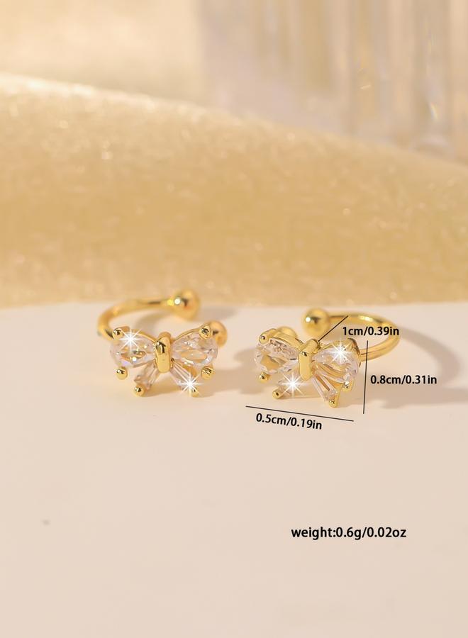 Take Two Non Piercing  Bow Earrings - Image 2