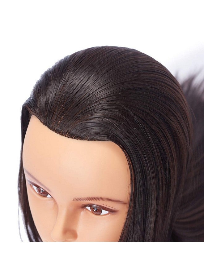Hairlink Airlink 2628'' Mannequin Head Synthetic Fiber Long Hair Styling Training Head Dolls For Cosmetology Manikin Maniquins Practice Head With Clamp Stand Holder (6611Lb0220) - Image 5