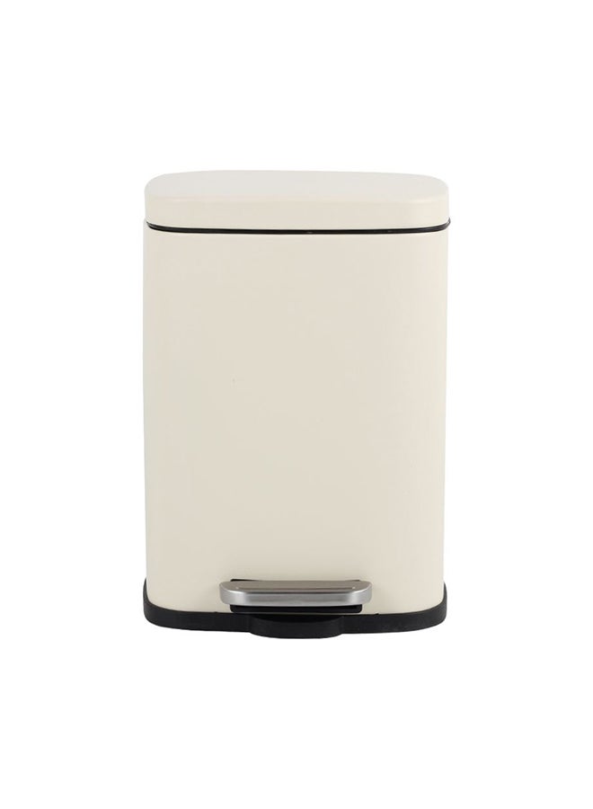 DANUBE HOME Falcon Pedal Bin Soft Close With Powder Coating Bin With Soft Close Lid Foot Pedal - Beige - 28X19.2X37 Cm - 12 L - Image 2