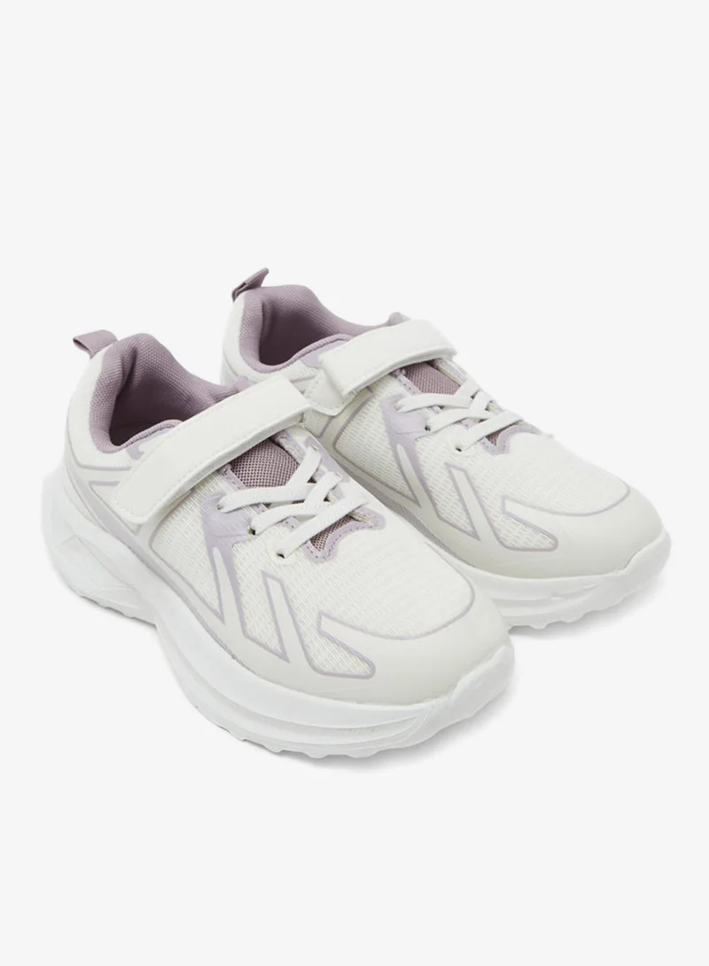Redtag Senior Girls White Color Block Trainers