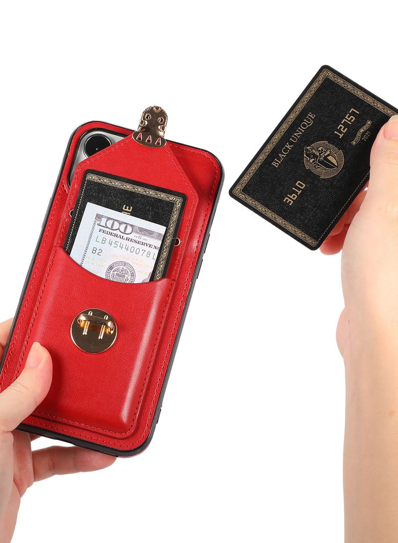 Suteni Back Cover Leather Card Slots Phone Case for iPhone - Image 3