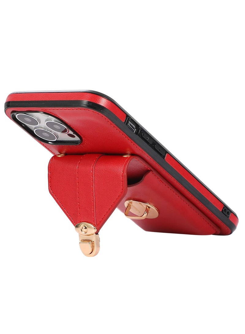 Suteni Back Cover Leather Card Slots Phone Case for iPhone - Image 4