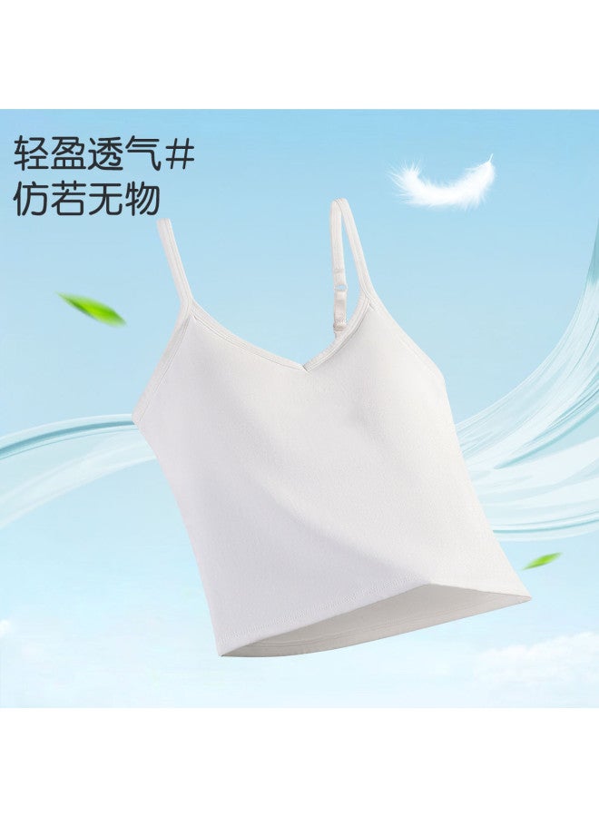 MIIOW Women'S Camisole With Built-In Bra, Solid Color Sports Undershirt, Korean Style Versatile Layering Top For Spring And Autumn - Image 4