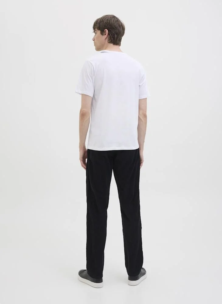 ج ج ريبل تيشيرت بويفريند بأكمام قصيرة وياقة مستديرة