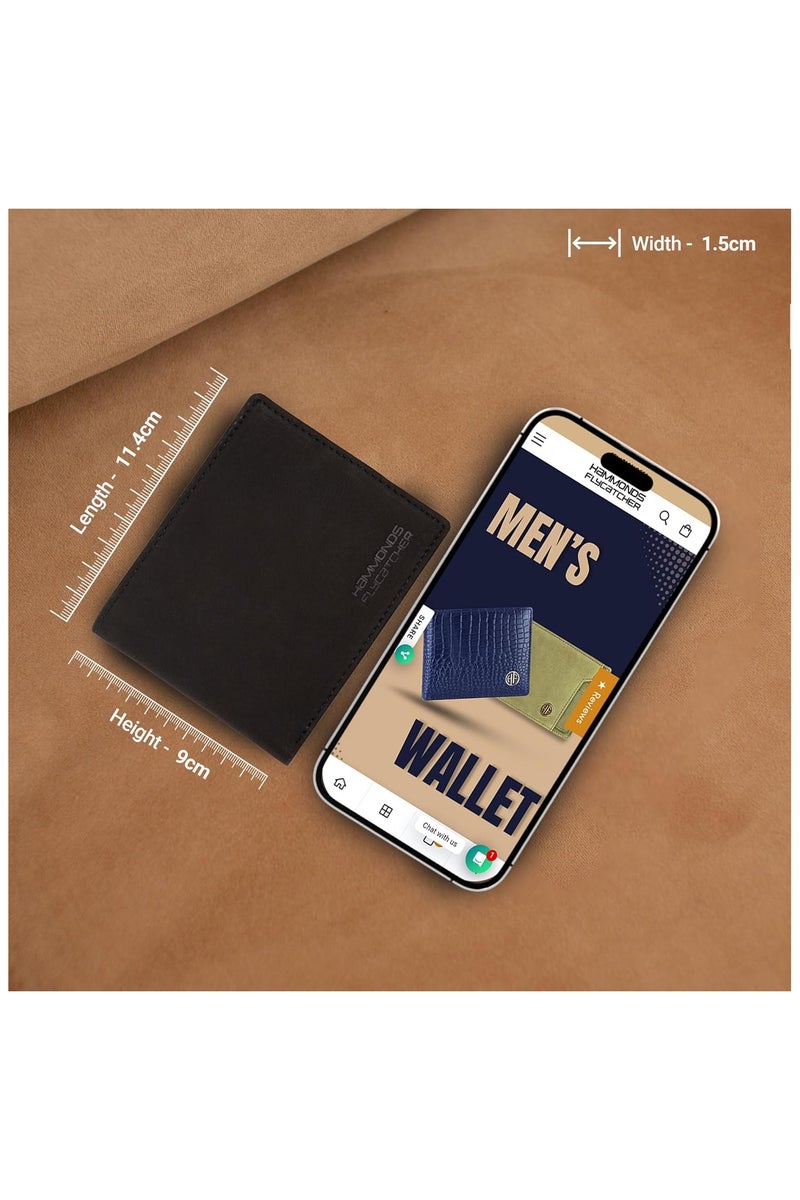 HAMMONDS FLYCATCHER Leather Wallet for Men, RFID Protected, Bi-Fold, 8 Card Slots, Coin Pocket - Image 5