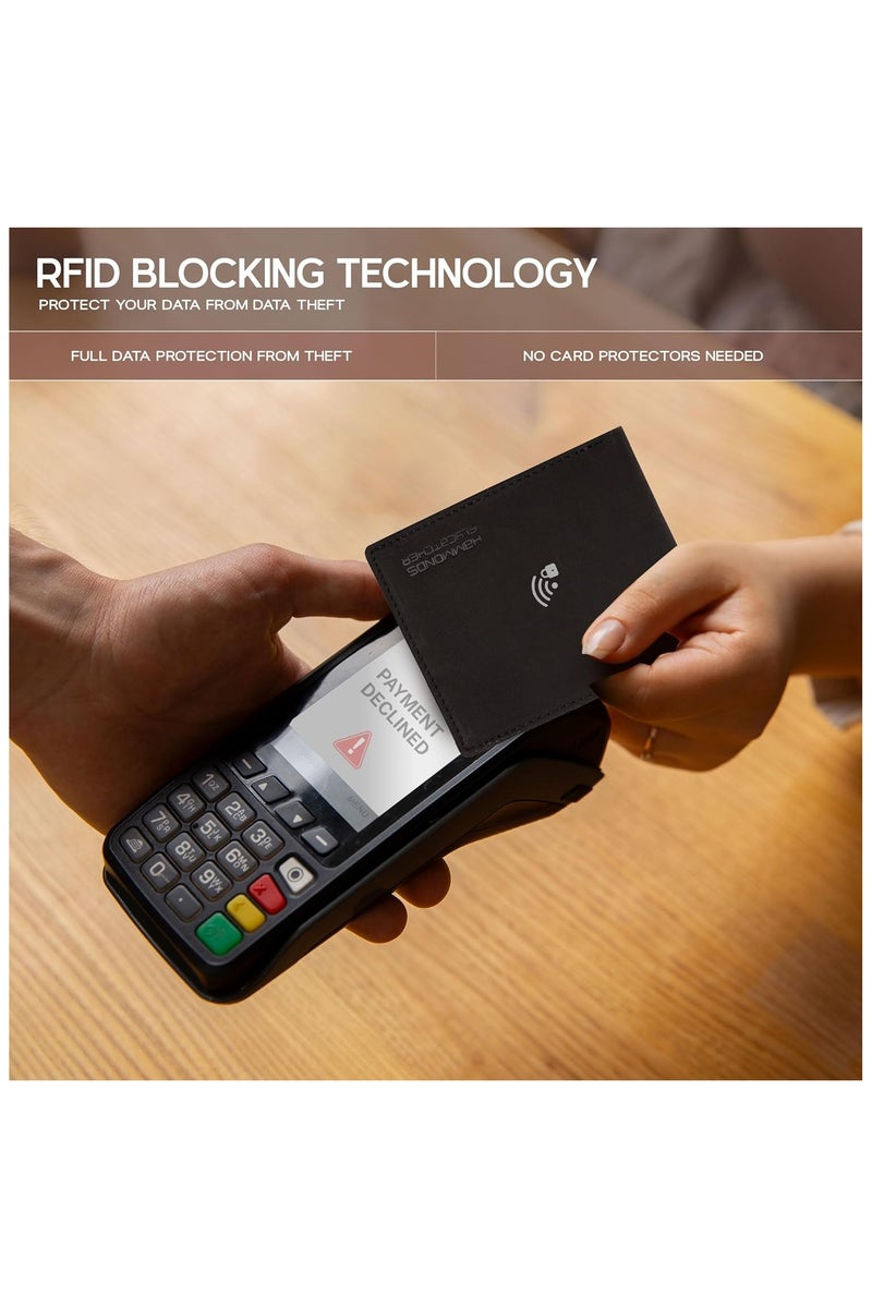 HAMMONDS FLYCATCHER Leather Wallet for Men, RFID Protected, Bi-Fold, 8 Card Slots, Coin Pocket - Image 4