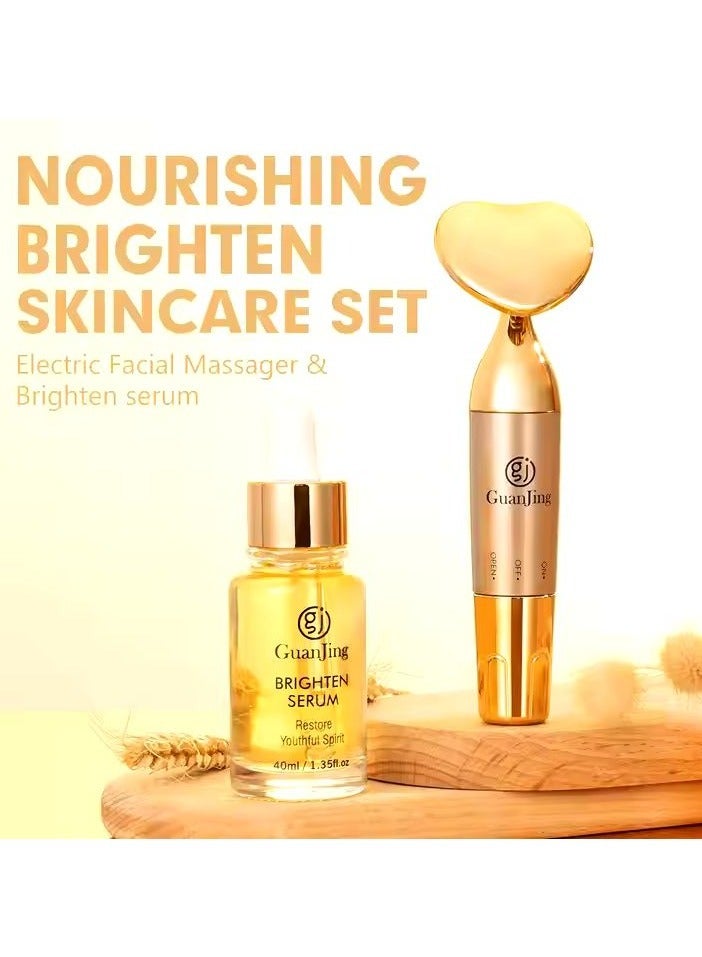 جوانجينج مجموعة العناية بالبشرة سيروم تفتيح مع مدلك الوجه الكهربائي - Image 2