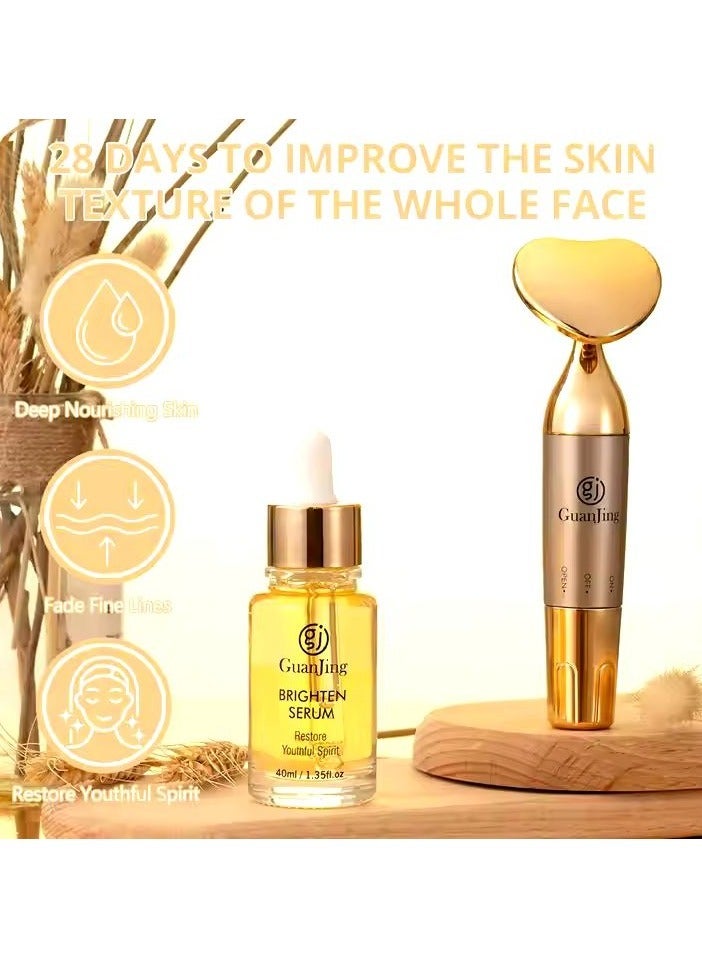 جوانجينج مجموعة العناية بالبشرة سيروم تفتيح مع مدلك الوجه الكهربائي - Image 3