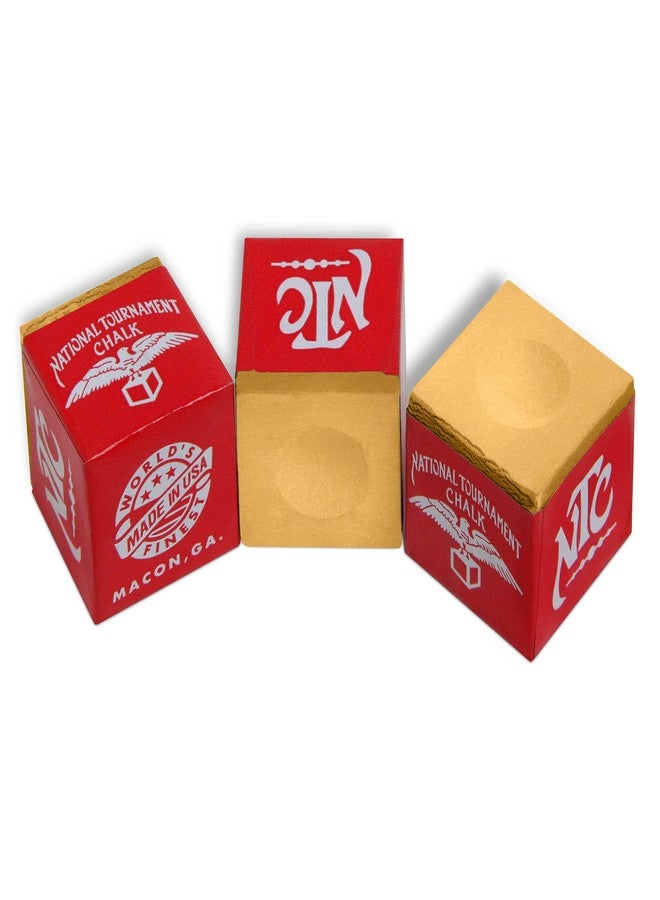 Silver Cup National Tournament Pool cue Billiard Premium Chalk - ONE Dozen (Tan) - Image 3